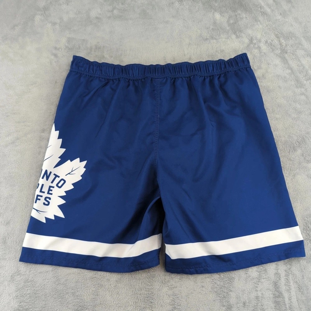 NHL Toronto Maple Leafs Board Shorts Mens XL Blue Swim Trunks Hockey Logo Denim - Picture 2 of 11
